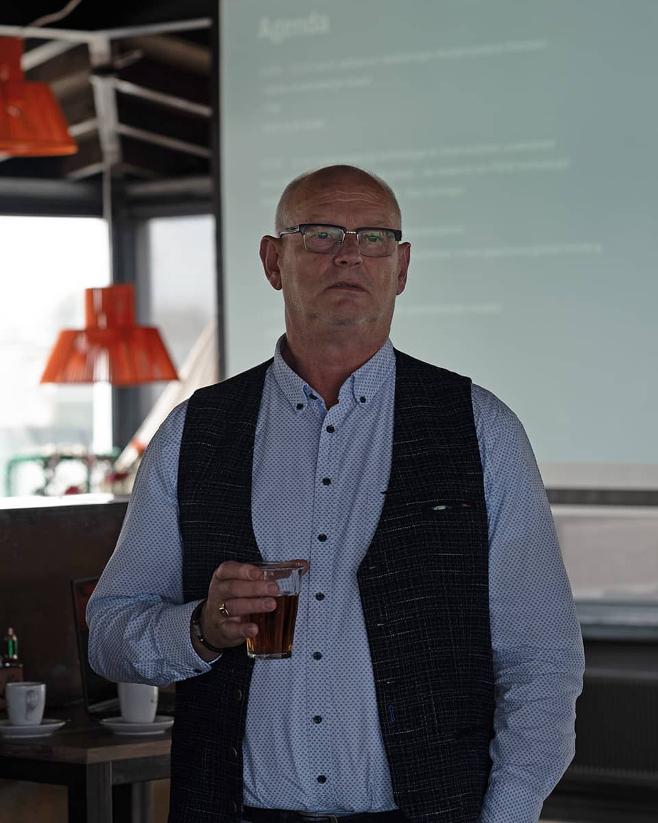 Geert Hoogerduijn (Waddenunit) tijdens een bijeenkomst met het Beheerderscollectief Waddenzee