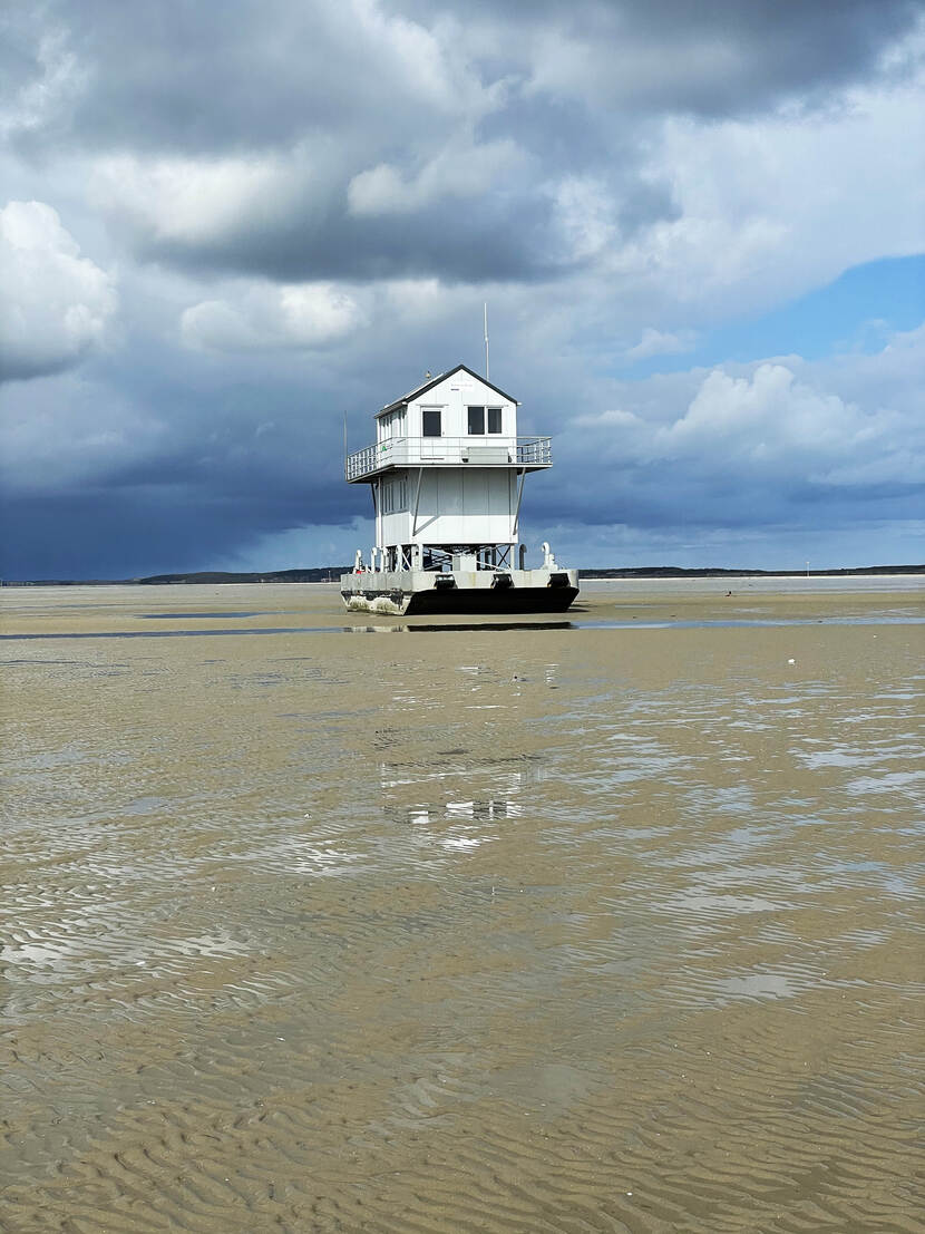 Wadtoren op zandplaat Richel